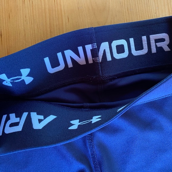 2 pairs. Women’s Under Armour training shorts. Size small. Navy and black. - Picture 4 of 5